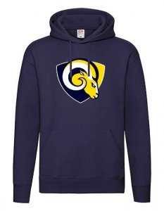 Mikina Berani Zlín Logo tmavě modrá barevné logo