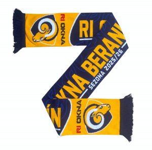 Pletená HD šála Berani Zlín Team 25 modrá