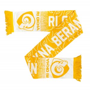 Pletená HD šála Berani Zlín bicolor žlutá